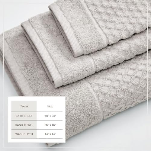 Great Bay Home Bath Towels - 100% Cotton 6 Piece Bath Sheet Set