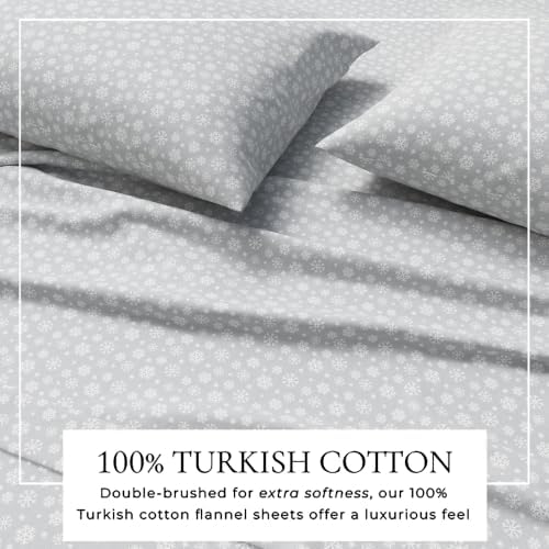 Great Bay Home Flannel Sheet Set Queen Size - 100% Turkish Cotton