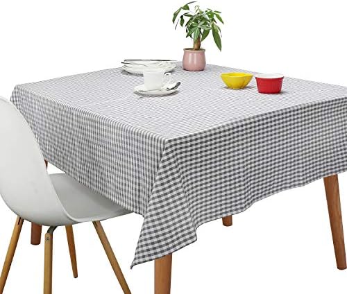 Tablecloths, Rectangle Vintage Table Covers Pure Cotton Gingham