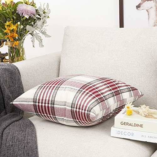 YOUR SMILE Retro Farmhouse Buffalo Tartan Chequer Stripe Plaid Cotton