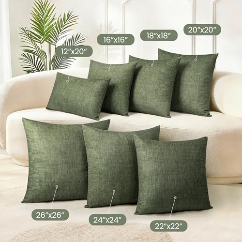 AELS Decorative Throw Pillow Covers 22x22, Set of 2, Soft Textured