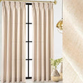 DriftAway Pinch Pleat Linen Textured Semi Sheer Solid Farmhouse and