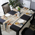 Minimalist Fine Abstract Lines Table Runner and Placemats Set of 6