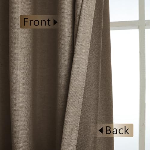 Macochico Room Darking Curtains 96 Inch Length Rod Pocket and Back Tab