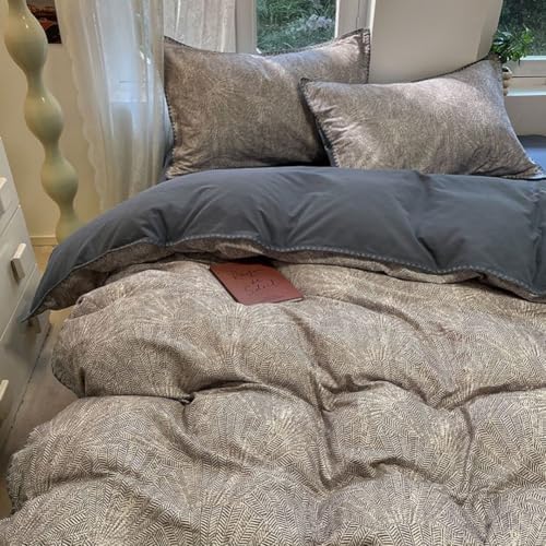 MZP 100% Cotton 4pcs Striped Queen/King Duvet Cover Sets,Duvet Cover