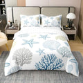 Manfei Coral Starfish 100% Cotton Duvet Cover Set Minimal Neutral