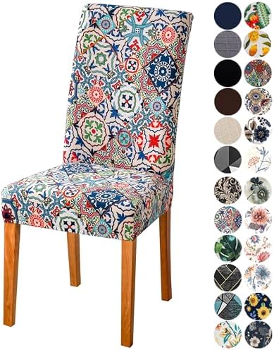 Soft Stretchy Parson Dining Chair Seat Covers/Slipcovers Set of 4