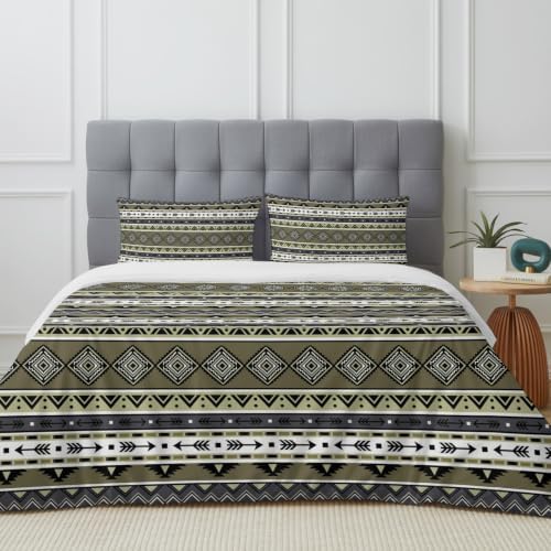Boho Full Duvet Cover Set - 4 Pcs Comforter Cover Bedding Sets with