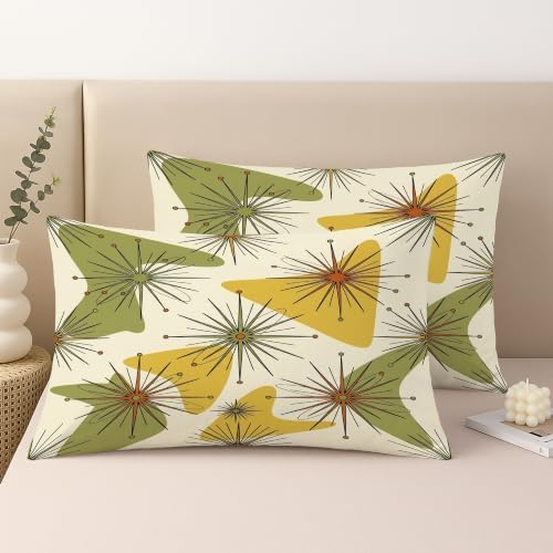 Candy Throw Pillow Covers Set of 2, Modern Abstract Geometric Leaf