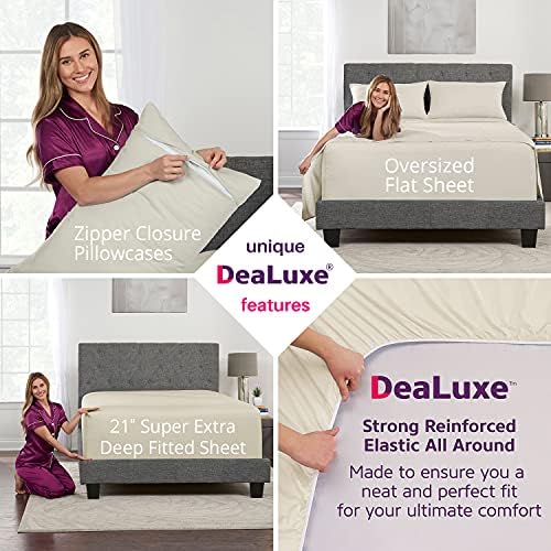 Extra Deep Pocket King Bed-Sheets – 4-Piece Includes: 18”-21” Inch