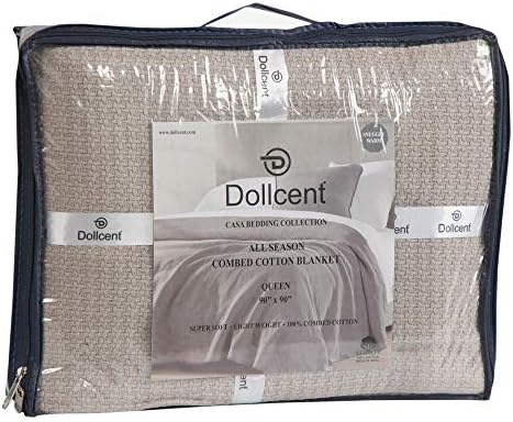 DOLLCENT 100% Soft Premium Combed Cotton Thermal Blanket– Queen