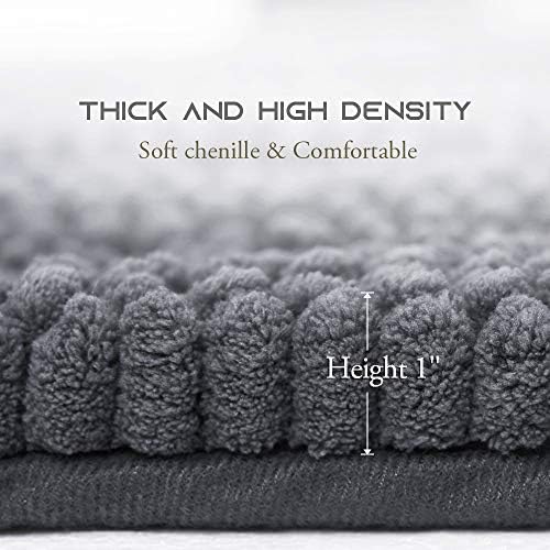 NICETOWN Grey Bathroom Runner Rug, Extra Thick Oversize Bath Mat for