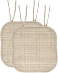 Sweet Home Collection Chair Cushion Memory Foam Pads with Ties