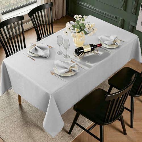 SASTYBALE Rectangle Tablecloth 60 x 120 Inch Gray Tablecloth