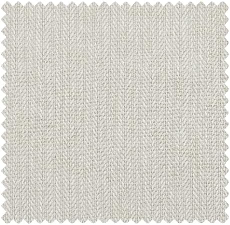 TWOPAGES Biscuit Linen Cotton Herringbone Grommet Curtain,52Wx108L,1