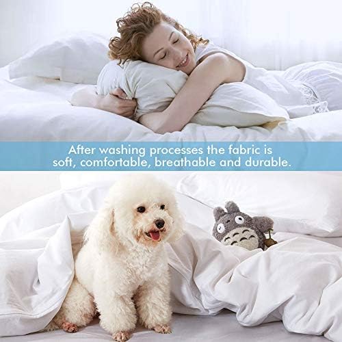 3-Piece Duvet Cover Set with Zipper Closure 800-TC Ultra Soft Pillow