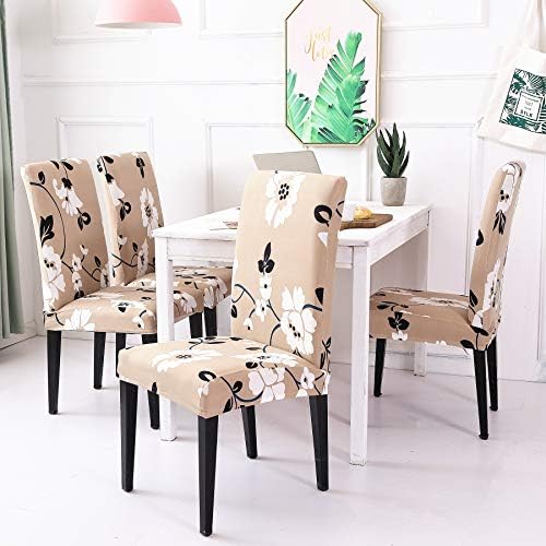 Modern Elegant Polyester and Spandex Stretch Washable Removable Dining