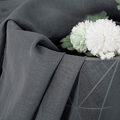 Tollpiz Sheer Curtains Living Room Linen Textured Curtain Sheers Light
