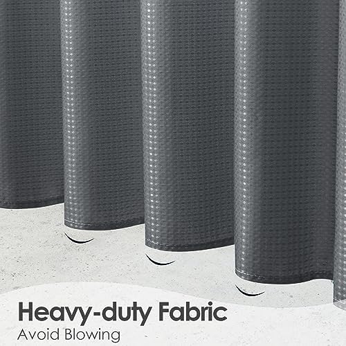 Grey Ombre Luxury Weighted Textured Fabric Shower Curtain Hotel,72x72