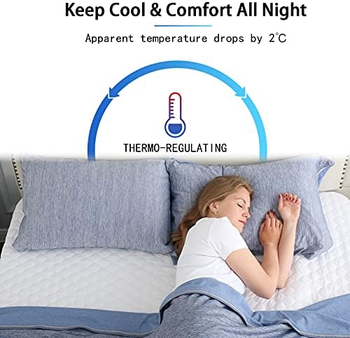 CHOSHOME 1 Pack Blue Cooling Blanket 60" X 80" and 2 Pack Cooling