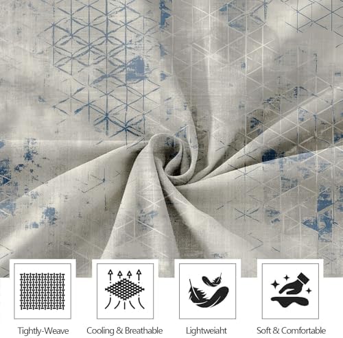 Distressed Modern Bed Sheets, Abstract Geometric Twin XL Sheets