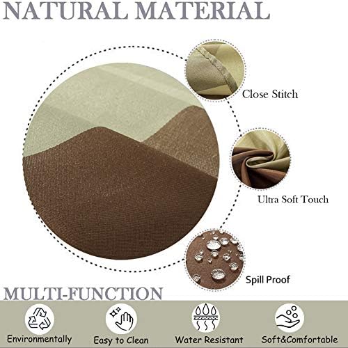 SASTYBALE Rectangle Tablecloth 52 x 70 Inch, Taupe, Checkered Table