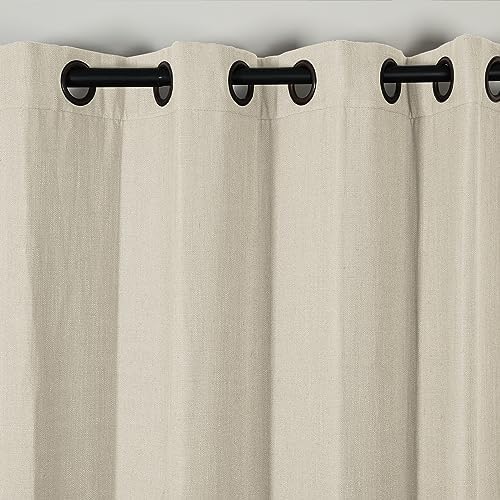 Drapifytex Antique Bronze Grommet Room Darkening Linen Curtains