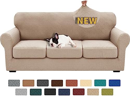 XINEAGE 4-Piece Stretch Sofa Cover, Washable Couch Covers for Dog