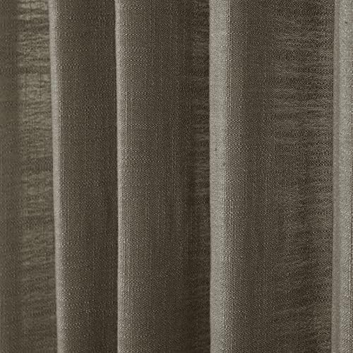 ChadMade Extra Long Pinch Pleat Drape Natural Linen Blend Curtain for