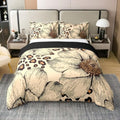 Feelyou Leopard Print Duvet Cover 100% Cotton Queen Size