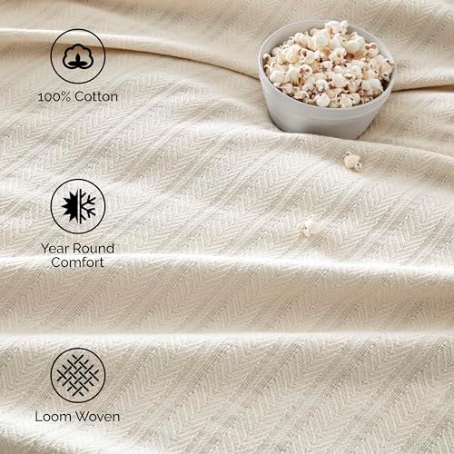 Vellux 1B07215 Cotton 360 GSM Premium Breathable Cozy Lightweight Soft