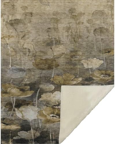 Addison Rugs ASB613 Taupe 50" x 70" Oversized Sherpa Throw Blanket