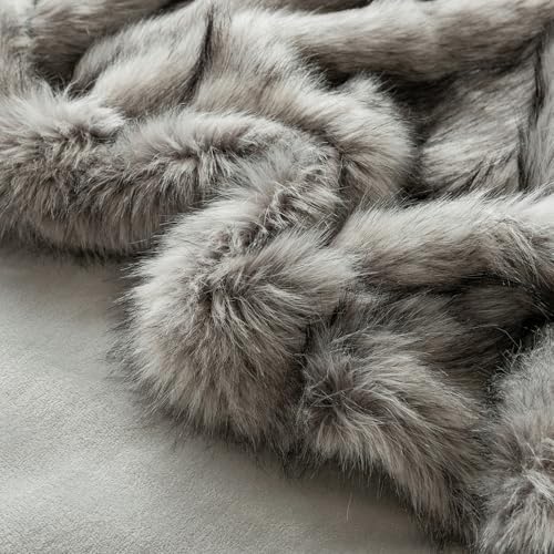 OMERAI Faux Fur Blanket, Ultra Soft Luxury Fuzzy Throw Blanket, Long