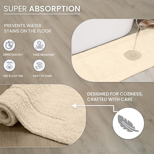 Home Weavers 100% Cotton Tufted Waterford Collection, Extra Soft and