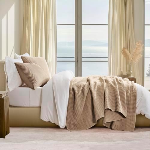 EverGrace Cotton Ribbed Matelassé Coverlet Set, Queen Size, Urban