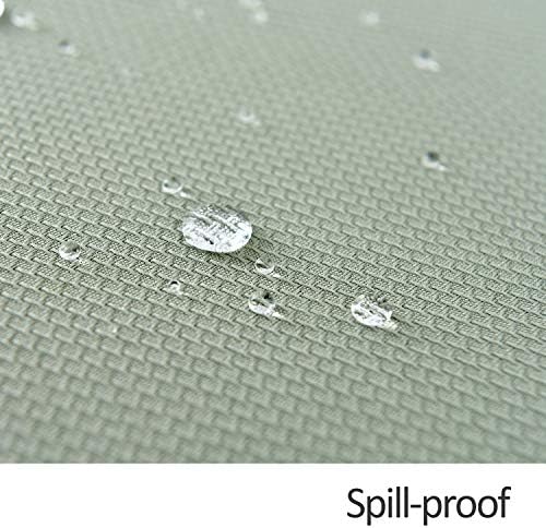 maxmill Round Textured Tablecloth Spill-Proof Wrinkle Free Soft