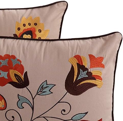 Greenland Home GL-1010GBSQ Sedona Quilt Set, 5-Piece Full/Queen, Gray