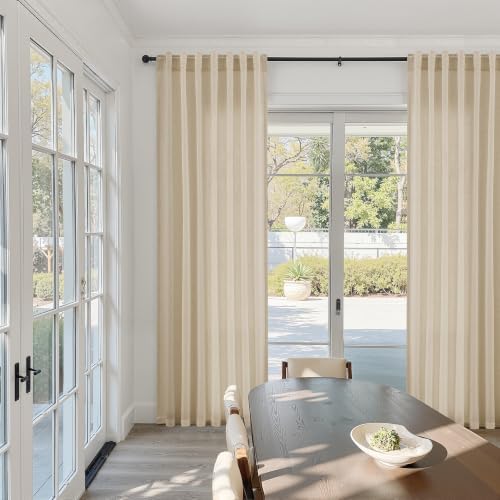 Naturoom Linen Curtains 96 Inch Long 8ft for Living Room Burlywood 2