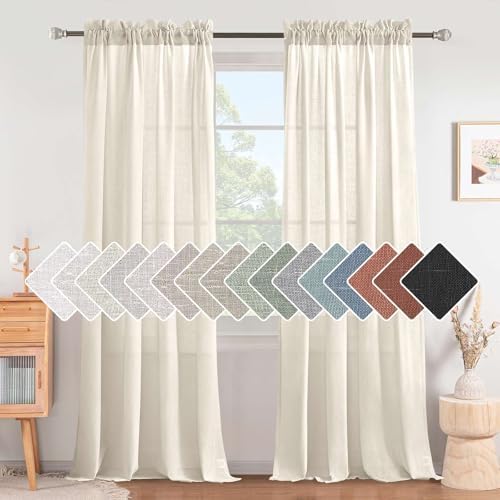 Linen Curtains Elegant Natural Linen Blended Curtains Energy Efficient