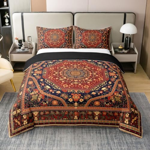 Castle Fairy Vintage Boho Ethnic 100% Cotton Duvet Cover Set Mandala