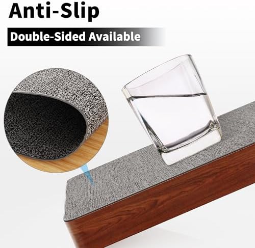 DOLOPL Placemats Set of 6, Reversible Faux Leather Place Mats, Gray