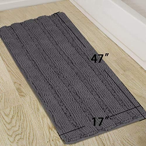 Turquoize Chenille Bath Rug Bundle Order Bath Runner 47" X 17" and