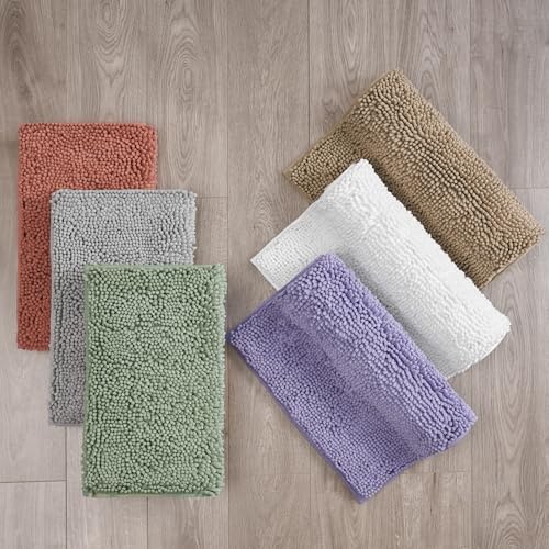 Creative Home Ideas Resort Collection Plush Chenille Bathroom Rugs