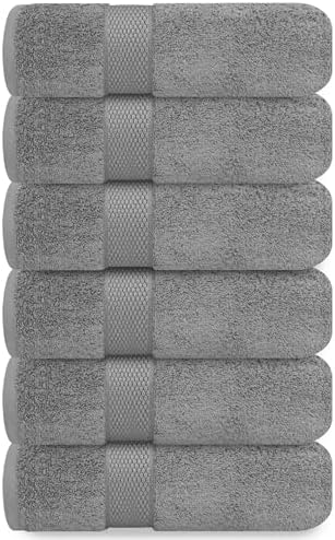 Infinitee Xclusives Premium Towel Bundle Deal - 6 Hand Towels + 2 Bath