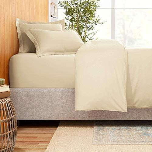 1 Pcs Fitted Sheet 600 Thread Count 100% Natural Quality Cotton Twin