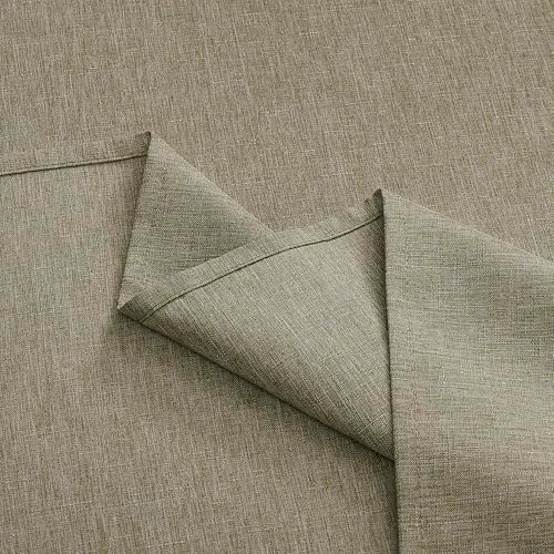 Decorelia Faux Linen Square Tablecloth for Dining Room,Waterproof