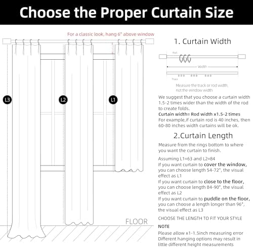 ChrisDowa Cream Pinch Pleated Blackout Curtains 108 inches Long 2