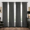MIULEE Charcoal Grey Velvet Curtains 4 Panels Set Back Tab 40"x84"