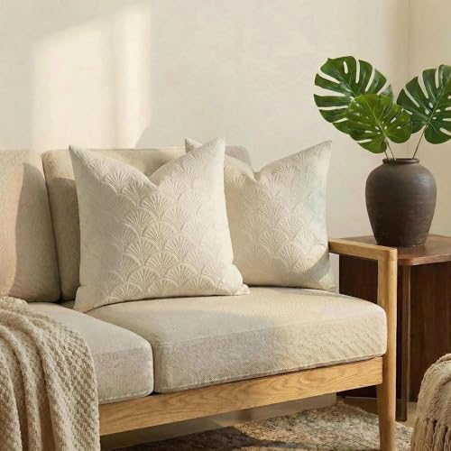 Floral Patterned Lumbar Throw Pillow Covers 20x20 Set of 2, 3D