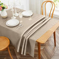 1 Pack Tan Satin Tablecloth, 58 x 102 Inches, Rectangle